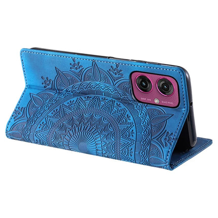 Style 010 For Motorola Moto G55 5G Case Mandala Pattern Magnetic Closing Leather Phone Cover