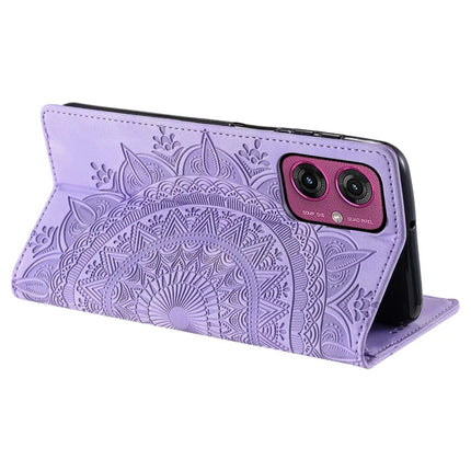 Style 010 For Motorola Moto G55 5G Case Mandala Pattern Magnetic Closing Leather Phone Cover