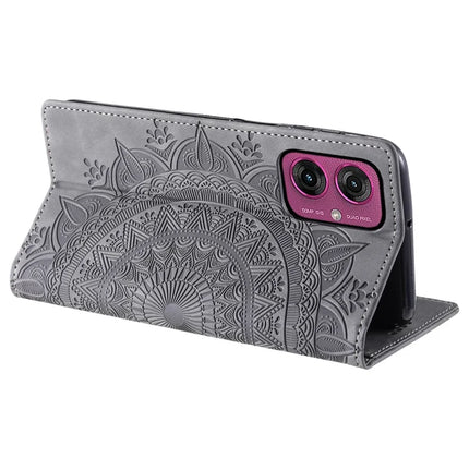 Style 010 For Motorola Moto G55 5G Case Mandala Pattern Magnetic Closing Leather Phone Cover