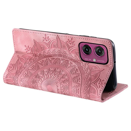 Style 010 For Motorola Moto G55 5G Case Mandala Pattern Magnetic Closing Leather Phone Cover