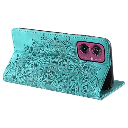 Style 010 For Motorola Moto G55 5G Case Mandala Pattern Magnetic Closing Leather Phone Cover