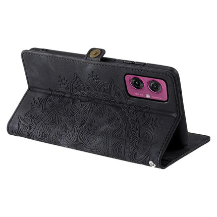 Style 016 For Motorola Moto G55 5G Case Skin Feel Totem Imprinted Wallet Leather Phone Cover