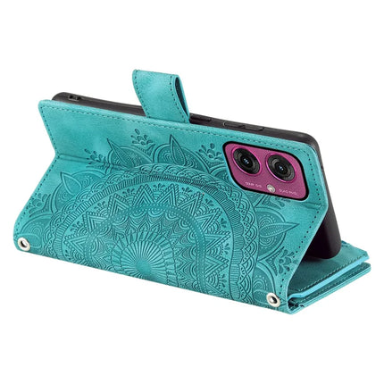 Style 006 For Motorola Moto G55 5G Wallet Case PU Leather Phone Cover Mandala Flower Pattern