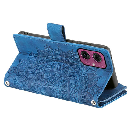 Style 006 For Motorola Moto G55 5G Wallet Case PU Leather Phone Cover Mandala Flower Pattern