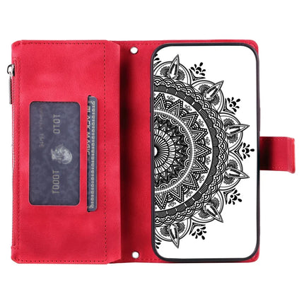 Style 006 For Motorola Moto G55 5G Wallet Case PU Leather Phone Cover Mandala Flower Pattern