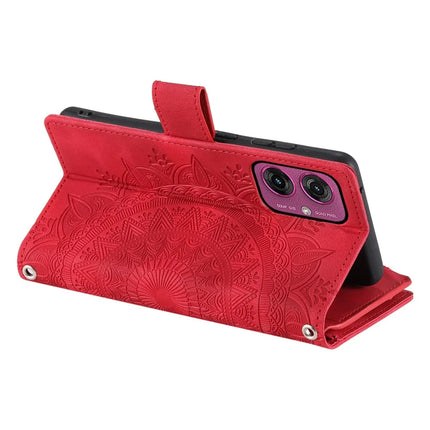 Style 006 For Motorola Moto G55 5G Wallet Case PU Leather Phone Cover Mandala Flower Pattern