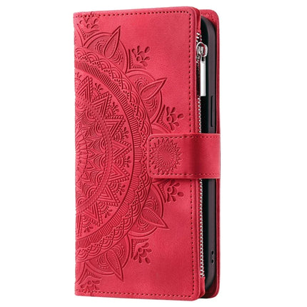 Style 006 For Motorola Moto G55 5G Wallet Case PU Leather Phone Cover Mandala Flower Pattern