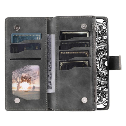 Style 006 For Motorola Moto G55 5G Wallet Case PU Leather Phone Cover Mandala Flower Pattern