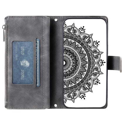Style 006 For Motorola Moto G55 5G Wallet Case PU Leather Phone Cover Mandala Flower Pattern