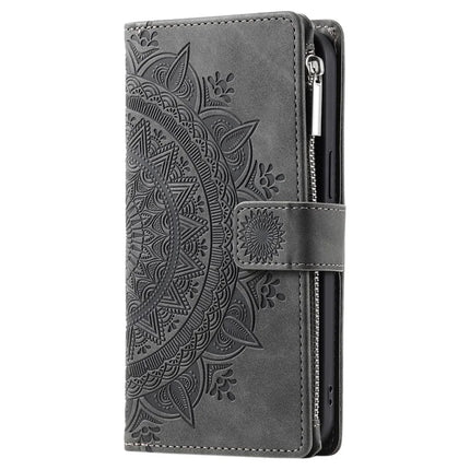 Style 006 For Motorola Moto G55 5G Wallet Case PU Leather Phone Cover Mandala Flower Pattern