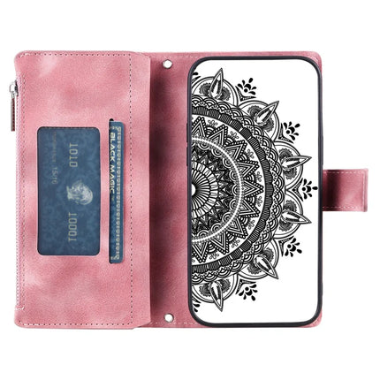 Style 006 For Motorola Moto G55 5G Wallet Case PU Leather Phone Cover Mandala Flower Pattern