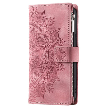Style 006 For Motorola Moto G55 5G Wallet Case PU Leather Phone Cover Mandala Flower Pattern