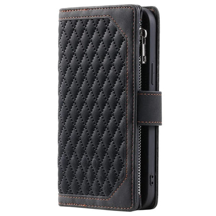 Style 005 For Motorola Moto G55 5G Wallet Case Rhombus Stitching Line PU Leather Phone Cover