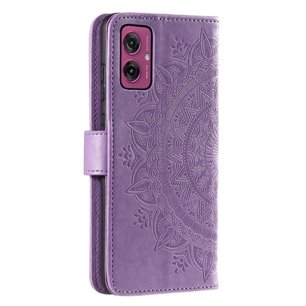 For Motorola Moto G55 5G Case Imprinted Totem PU Leather Wallet Stand Phone Cover