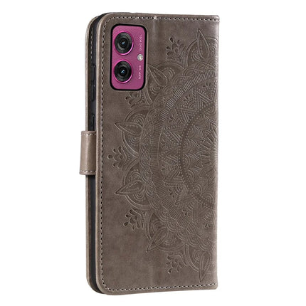 For Motorola Moto G55 5G Case Imprinted Totem PU Leather Wallet Stand Phone Cover