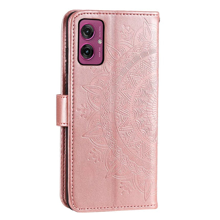For Motorola Moto G55 5G Case Imprinted Totem PU Leather Wallet Stand Phone Cover