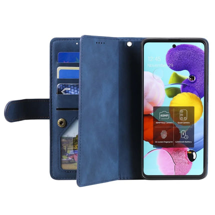For Motorola Moto G55 5G Case PU Leather Phone Cover with Zipper Wallet 9 Card Slots