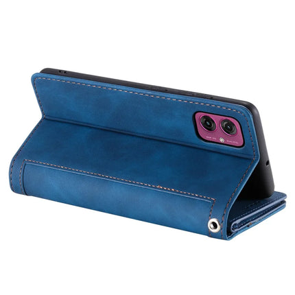 For Motorola Moto G55 5G Case PU Leather Phone Cover with Zipper Wallet 9 Card Slots