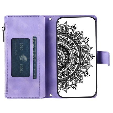 Style 006 For Motorola Moto G35 5G Wallet Case PU Leather Phone Cover Mandala Flower Pattern