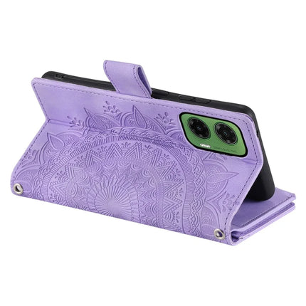 Style 006 For Motorola Moto G35 5G Wallet Case PU Leather Phone Cover Mandala Flower Pattern