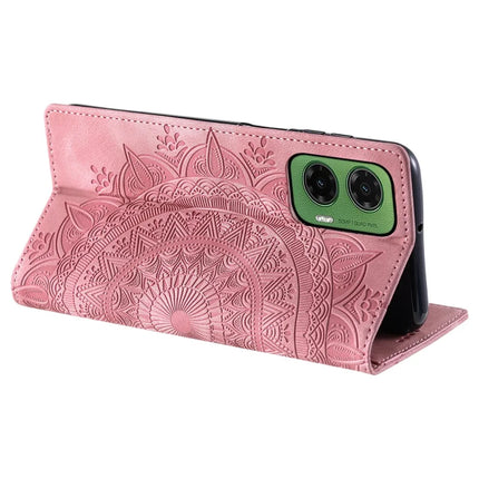 Style 010 For Motorola Moto G35 5G Case Mandala Pattern Magnetic Closing Leather Phone Cover
