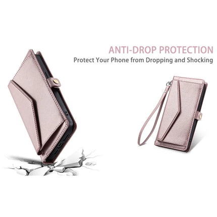 For Motorola Moto G35 5G Leather Case with Wrist Strap Wallet Stand Phone Cover