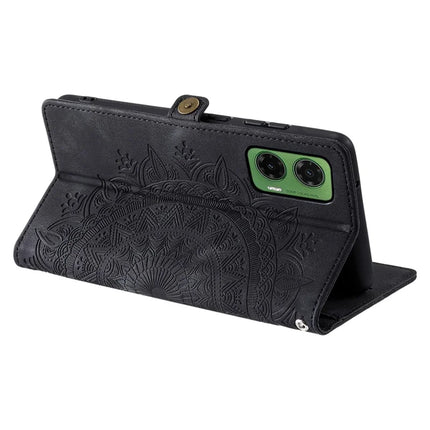 Style 016 For Motorola Moto G35 5G Case Skin Feel Totem Imprinted Wallet Leather Phone Cover