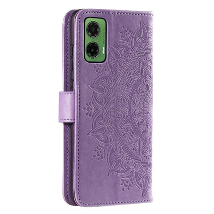 For Motorola Moto G35 5G Case Imprinted Totem PU Leather Wallet Stand Phone Cover