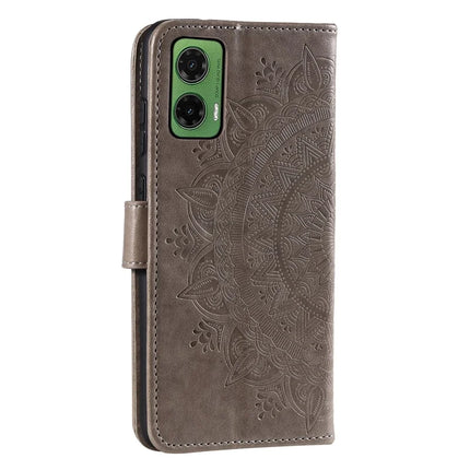For Motorola Moto G35 5G Case Imprinted Totem PU Leather Wallet Stand Phone Cover