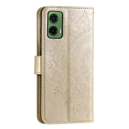 For Motorola Moto G35 5G Case Imprinted Totem PU Leather Wallet Stand Phone Cover