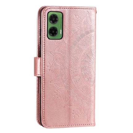 For Motorola Moto G35 5G Case Imprinted Totem PU Leather Wallet Stand Phone Cover