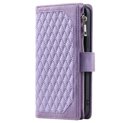 Style 005 For Motorola Moto G35 5G Wallet Case Rhombus Stitching Line PU Leather Phone Cover