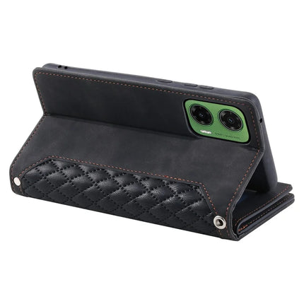 Style 005 For Motorola Moto G35 5G Wallet Case Rhombus Stitching Line PU Leather Phone Cover