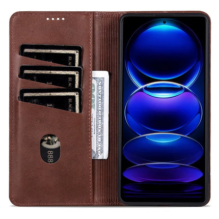 AZNS For Oppo A3x 5G  /  A40 4G Case Cowhide Texture PU Leather Wallet Phone Cover