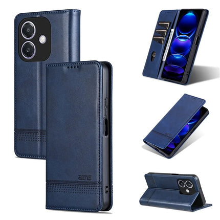 AZNS For Oppo A3x 5G  /  A40 4G Case Cowhide Texture PU Leather Wallet Phone Cover
