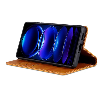 AZNS For Oppo A3x 5G  /  A40 4G Case Cowhide Texture PU Leather Wallet Phone Cover