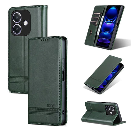 AZNS For Oppo A3x 5G  /  A40 4G Case Cowhide Texture PU Leather Wallet Phone Cover
