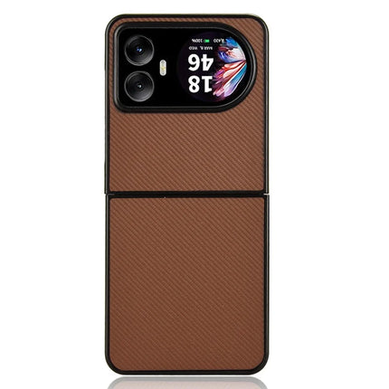 For Blackview Hero 10 4G Case Carbon Fiber Texture Shockproof PU+PC Phone Cover