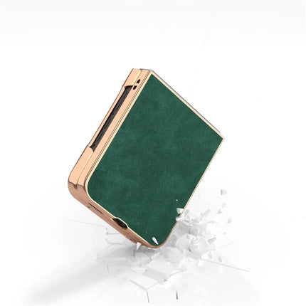 For Motorola Razr 50 5G Case Electroplating PU+PC Shockproof Phone Cover