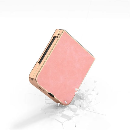 For Motorola Razr 50 5G Case Electroplating PU+PC Shockproof Phone Cover