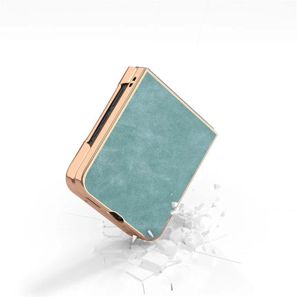 For Motorola Razr 50 5G Case Electroplating PU+PC Shockproof Phone Cover