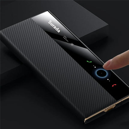 SULADA For Huawei Mate XT Ultimate Case View Window Leather Phone Cover with Auto Wake / Sleep