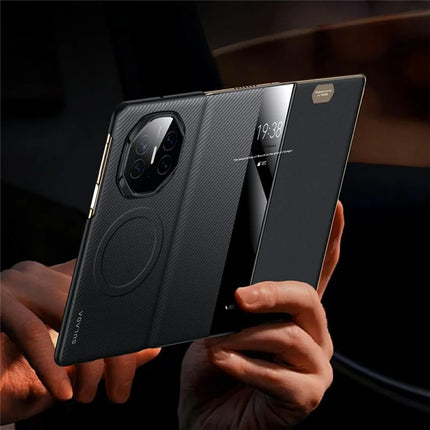 SULADA For Huawei Mate XT Ultimate Case View Window Leather Phone Cover with Auto Wake / Sleep