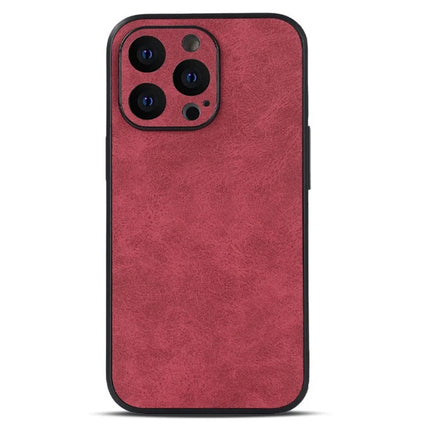 For iPhone 15 Pro Max Case PU Leather+TPU Shockproof Phone Cover - Rose