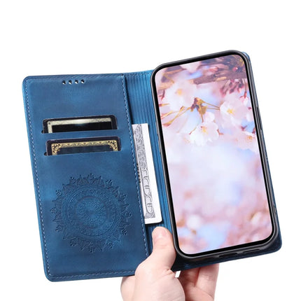 Style 010 For Motorola Edge 50 Neo 5G / Moto S50 5G / Thinkphone 25 5G Case Mandala Pattern Magnetic Closing Leather Phone Cover