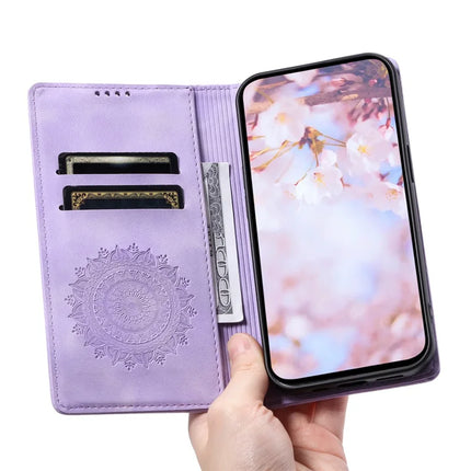 Style 010 For Motorola Edge 50 Neo 5G / Moto S50 5G / Thinkphone 25 5G Case Mandala Pattern Magnetic Closing Leather Phone Cover