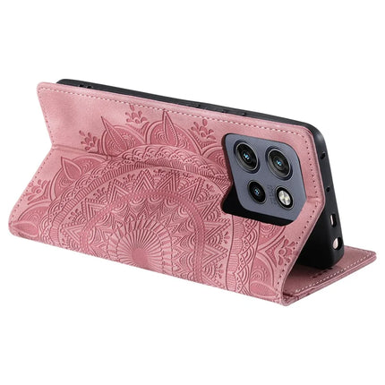 Style 010 For Motorola Edge 50 Neo 5G / Moto S50 5G / Thinkphone 25 5G Case Mandala Pattern Magnetic Closing Leather Phone Cover