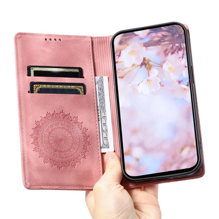 Style 010 For Motorola Edge 50 Neo 5G / Moto S50 5G / Thinkphone 25 5G Case Mandala Pattern Magnetic Closing Leather Phone Cover