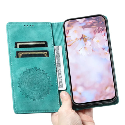 Style 010 For Motorola Edge 50 Neo 5G / Moto S50 5G / Thinkphone 25 5G Case Mandala Pattern Magnetic Closing Leather Phone Cover
