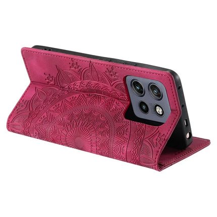 Style 010 For Motorola Edge 50 Neo 5G / Moto S50 5G / Thinkphone 25 5G Case Mandala Pattern Magnetic Closing Leather Phone Cover